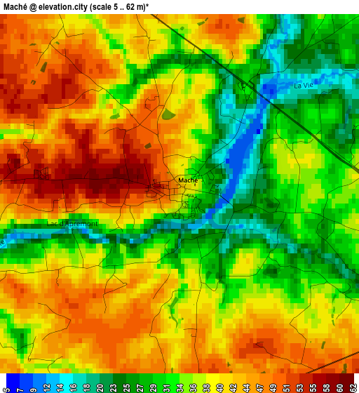 Maché elevation map