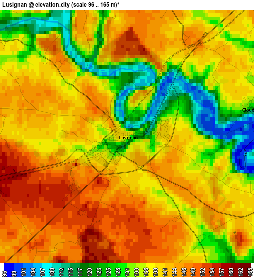 Lusignan elevation map