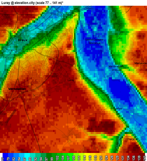 Luray elevation map