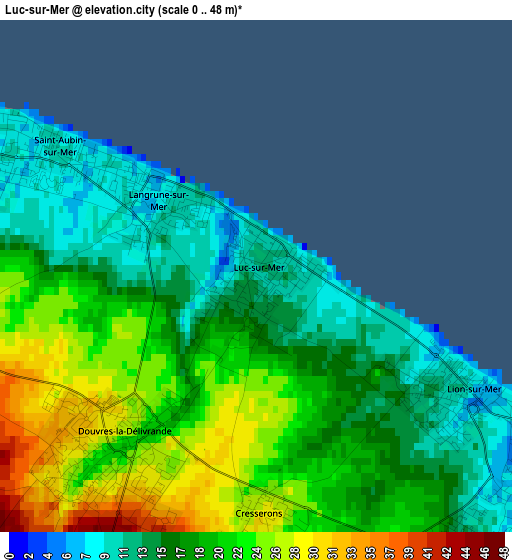 Luc-sur-Mer elevation map