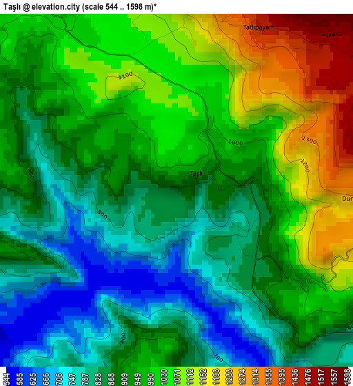 Taşlı elevation map