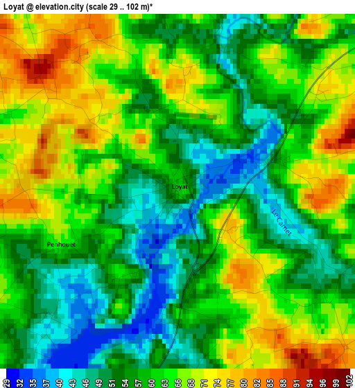 Loyat elevation map