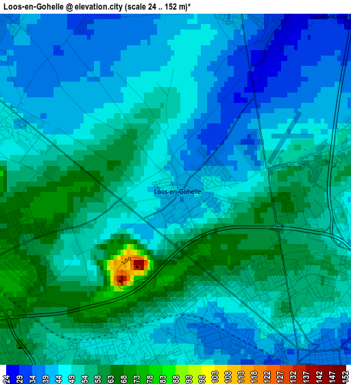 Loos-en-Gohelle elevation map