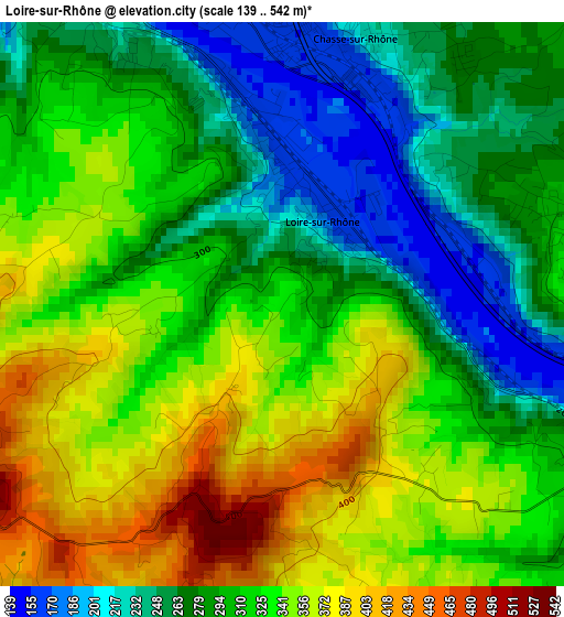 Loire-sur-Rhône elevation map