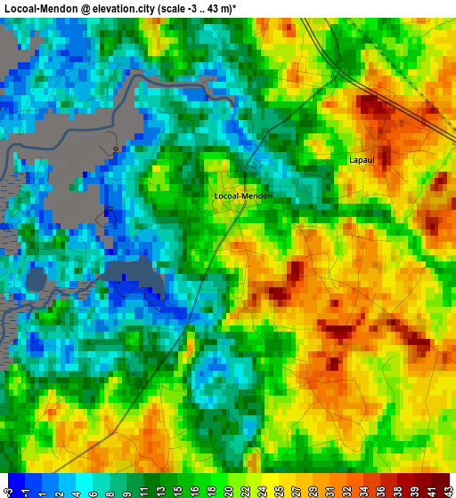 Locoal-Mendon elevation map