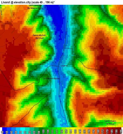 Livarot elevation map