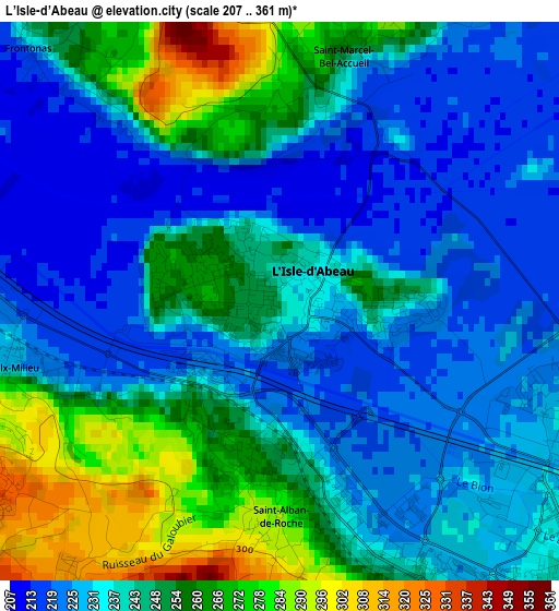 L’Isle-d’Abeau elevation map