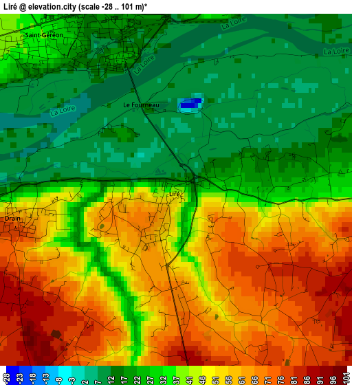 Liré elevation map