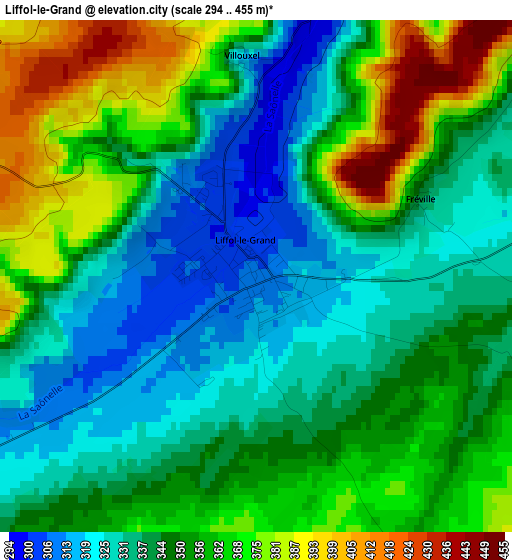 Liffol-le-Grand elevation map