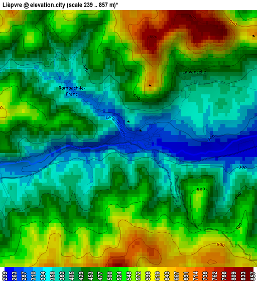 Lièpvre elevation map