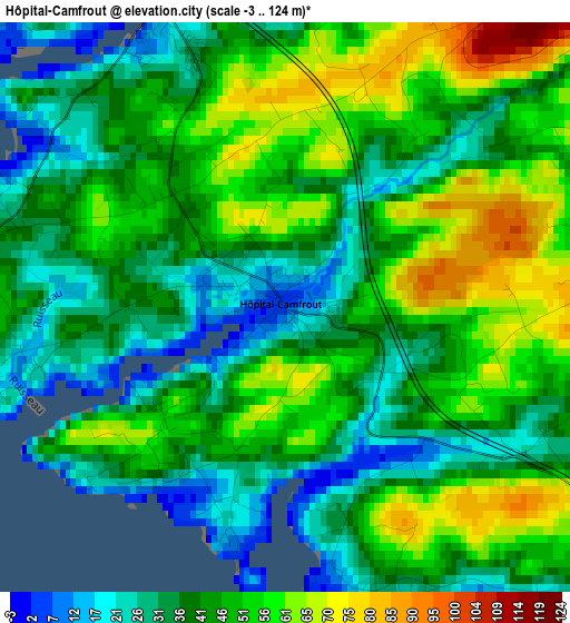 Hôpital-Camfrout elevation map