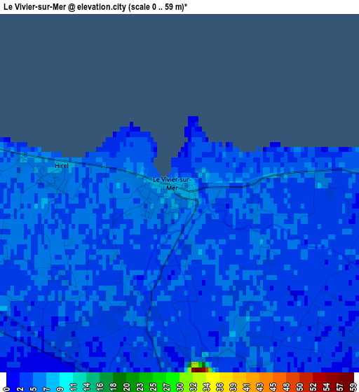 Le Vivier-sur-Mer elevation map