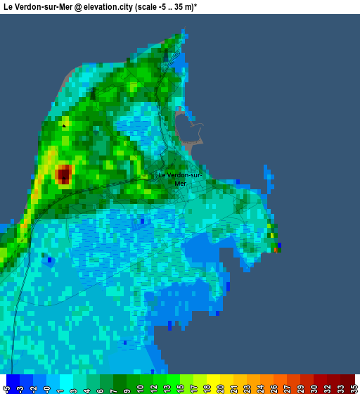 Le Verdon-sur-Mer elevation map