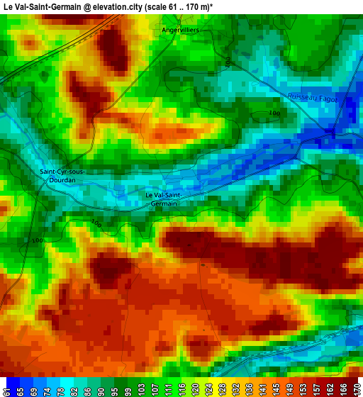 Le Val-Saint-Germain elevation map