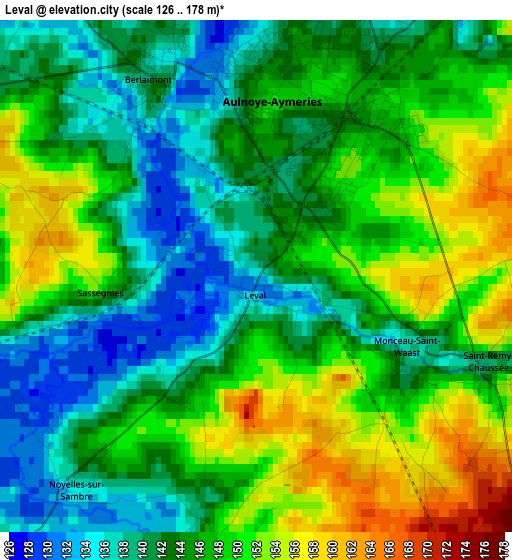 Leval elevation map