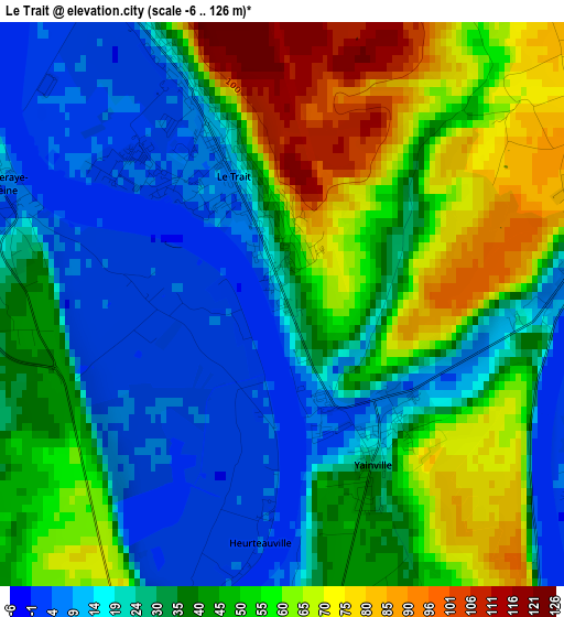 Le Trait elevation map