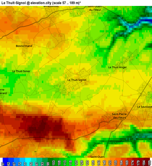 Le Thuit-Signol elevation map