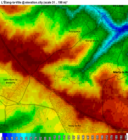 L’Étang-la-Ville elevation map