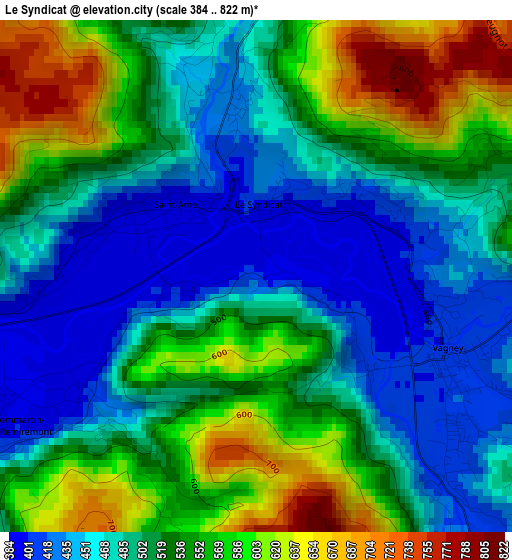 Le Syndicat elevation map