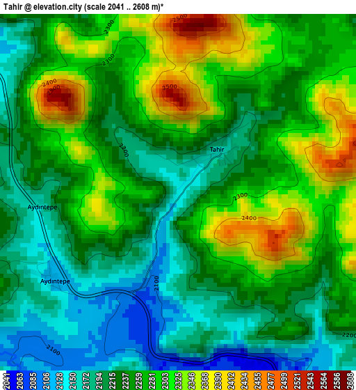 Tahir elevation map