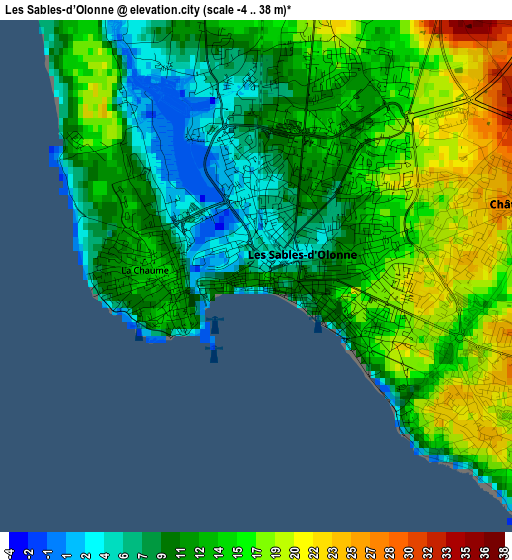 Les Sables-d’Olonne elevation map