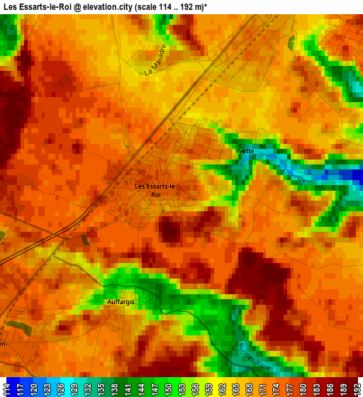 Les Essarts-le-Roi elevation map