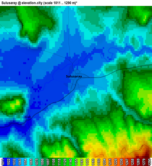 Sulusaray elevation map