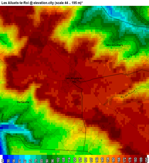 Les Alluets-le-Roi elevation map