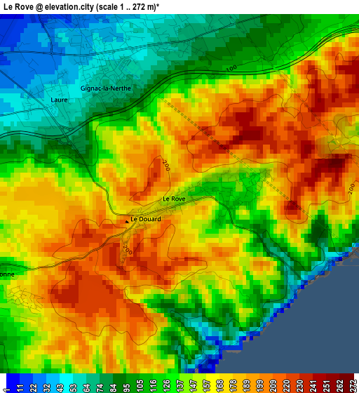 Le Rove elevation map