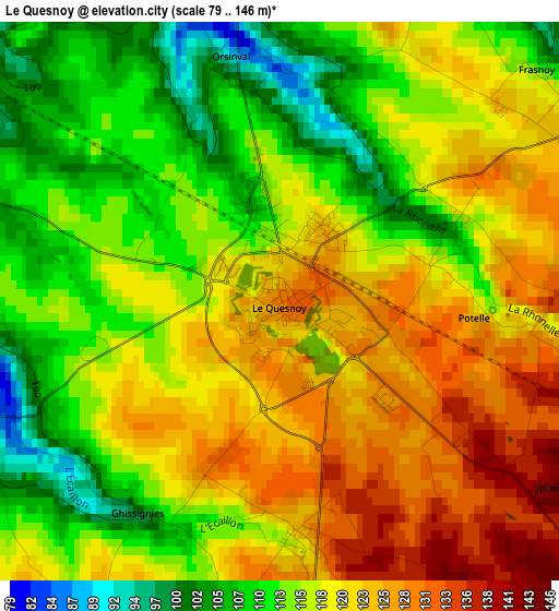 Le Quesnoy elevation map