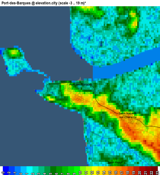 Port-des-Barques elevation map