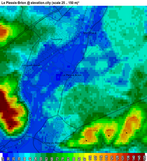 Le Plessis-Brion elevation map