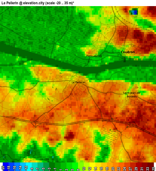 Le Pellerin elevation map