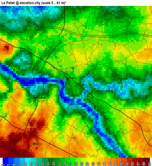 Le Pallet elevation map