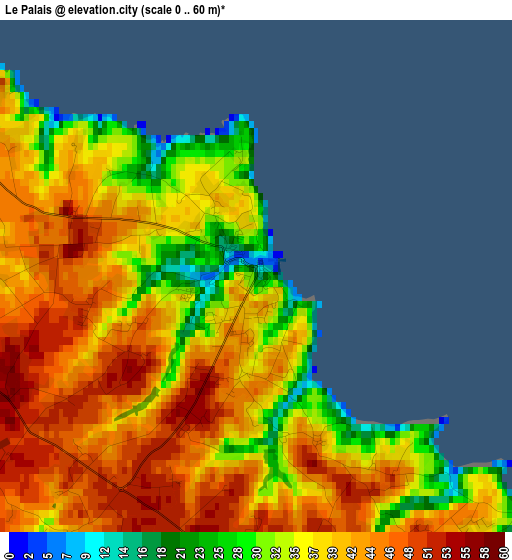 Le Palais elevation map