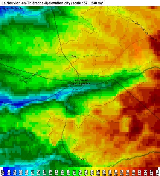 Le Nouvion-en-Thiérache elevation map