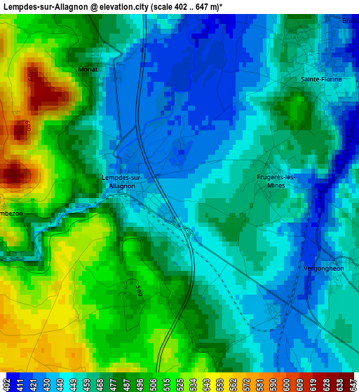 Lempdes-sur-Allagnon elevation map