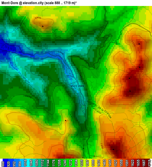 Mont-Dore elevation map