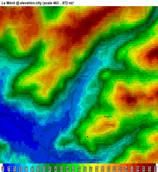 Le Ménil elevation map