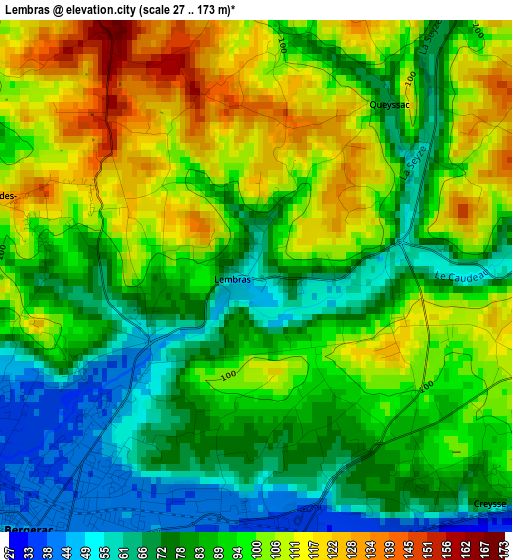 Lembras elevation map