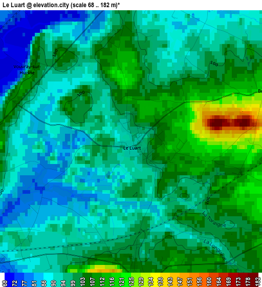 Le Luart elevation map