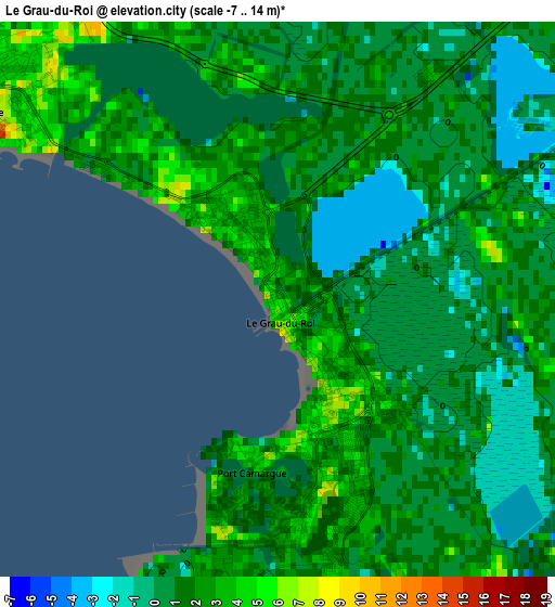 Le Grau-du-Roi elevation map