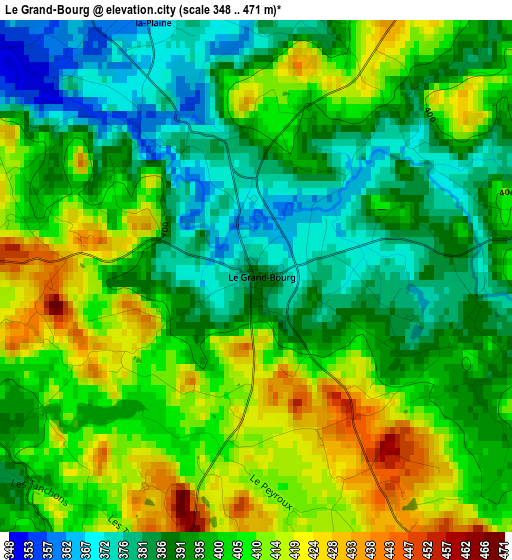 Le Grand-Bourg elevation map