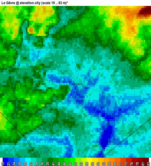 Le Gâvre elevation map