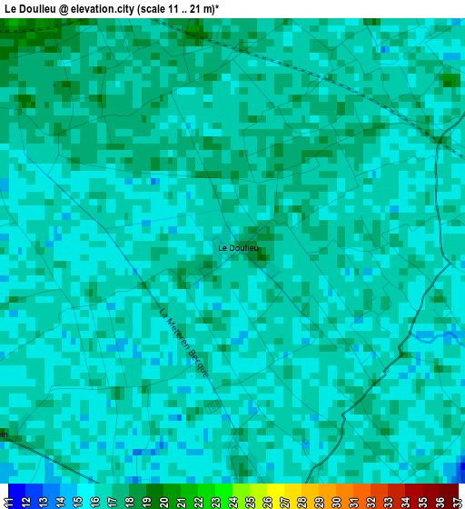 Le Doulieu elevation map