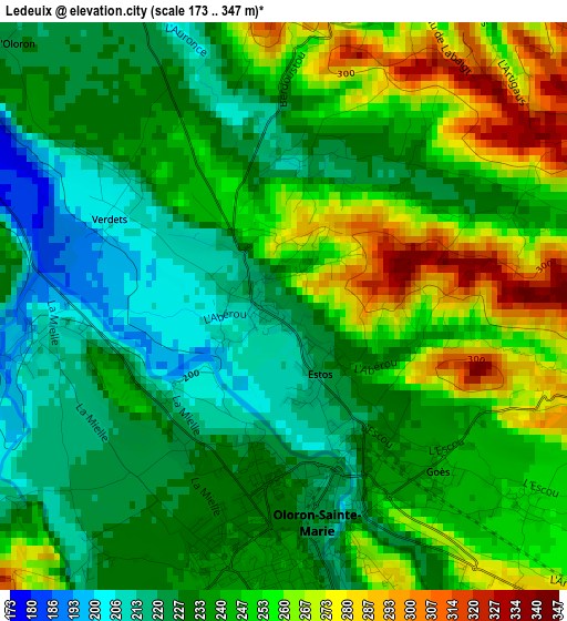 Ledeuix elevation map