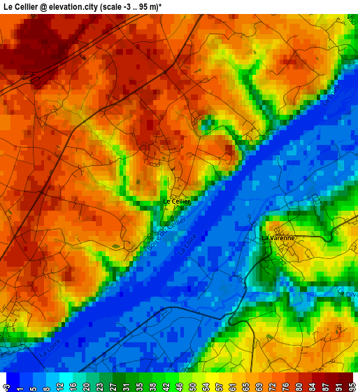 Le Cellier elevation map