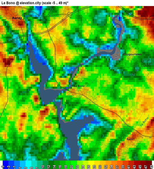 Le Bono elevation map