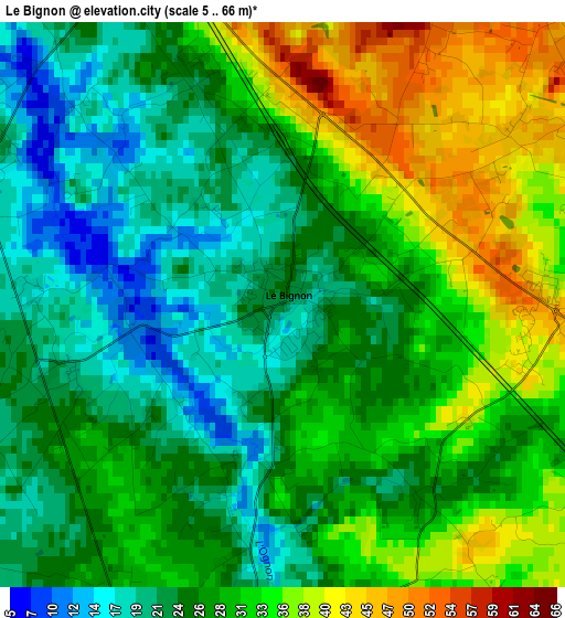 Le Bignon elevation map