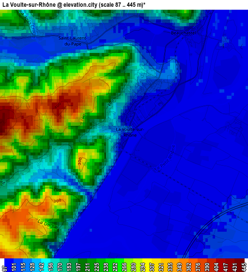 La Voulte-sur-Rhône elevation map